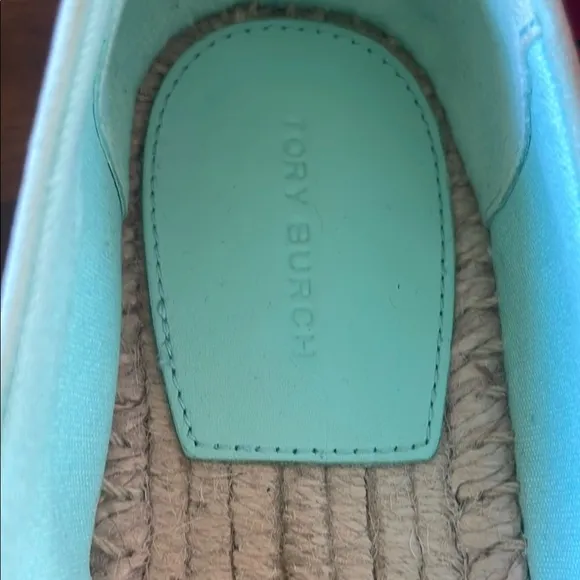 Tory Burch Light Blue Espadrille Flats
