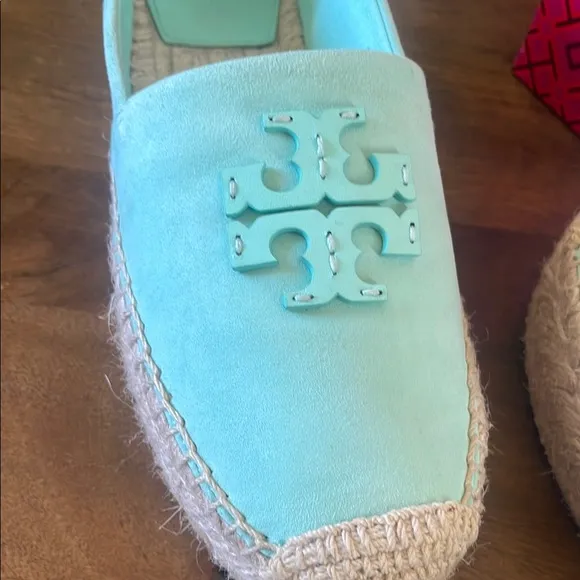 Tory Burch Light Blue Espadrille Flats