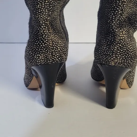 Tory Burch Lila 90MM Knee Boots Spotted Calf Hair