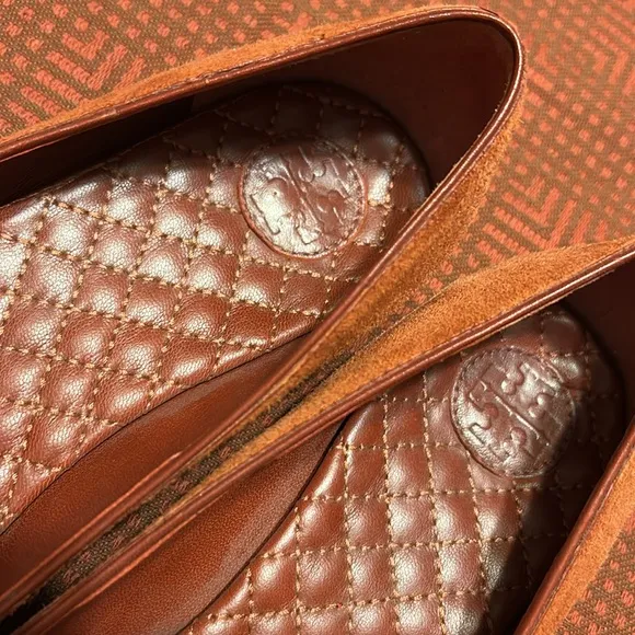 Tory Burch Orange and Brown Women's Flats