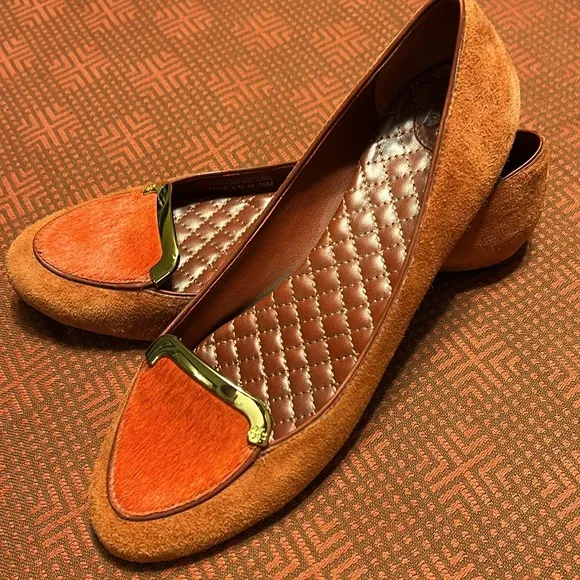 Tory Burch Orange and Brown Women's Flats