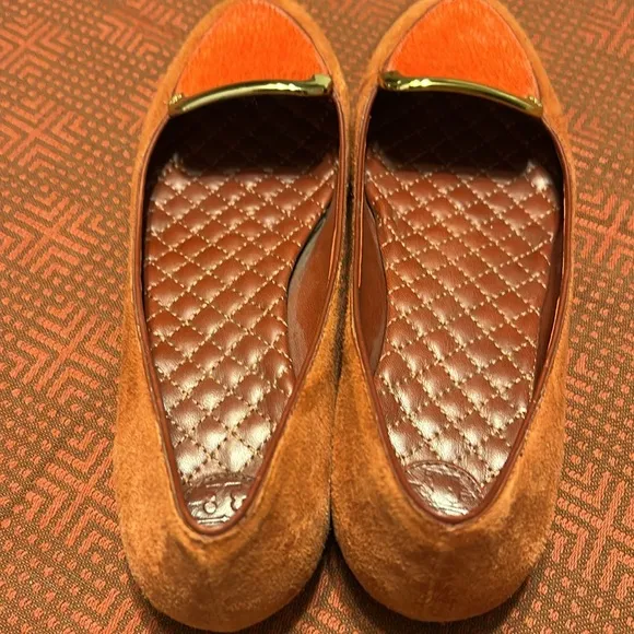 Tory Burch Orange and Brown Women's Flats