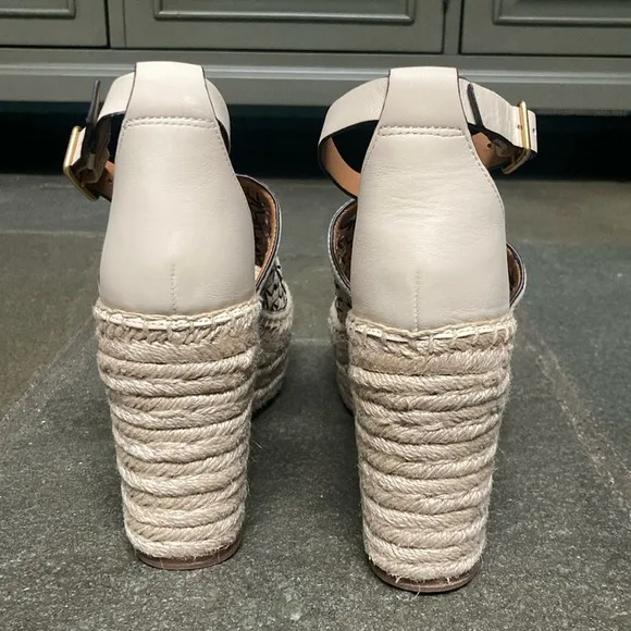 Tory Burch Platform Espadrille Wedge Sandals