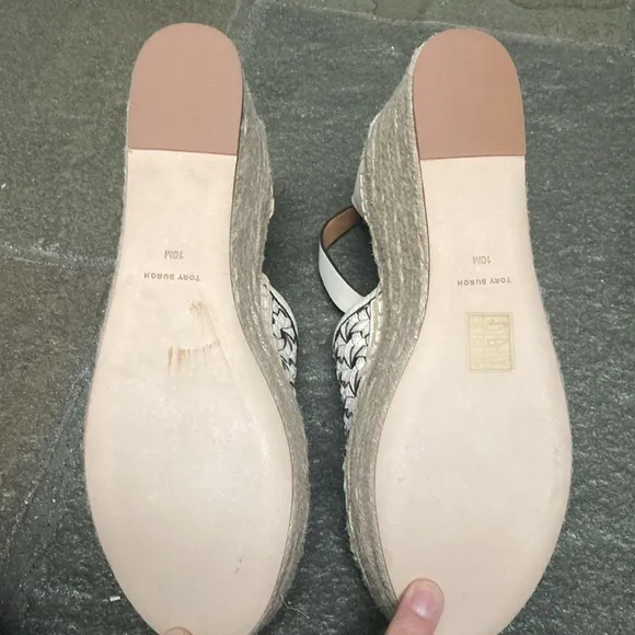 Tory Burch Platform Espadrille Wedge Sandals