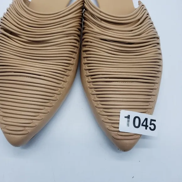 Tory Burch SIENNA tan strappy mule slides leather upper lining sole Women US 11