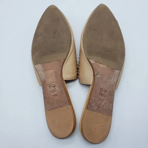 Tory Burch SIENNA tan strappy mule slides leather upper lining sole Women US 11