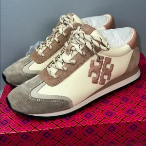 Tory Burch vintage nylon sneaker plain weave clr;malva-/orzo/pink moon. ordA(21)