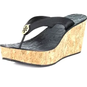 Tory Burch Wedge Leather Thora Sandal - Size 7