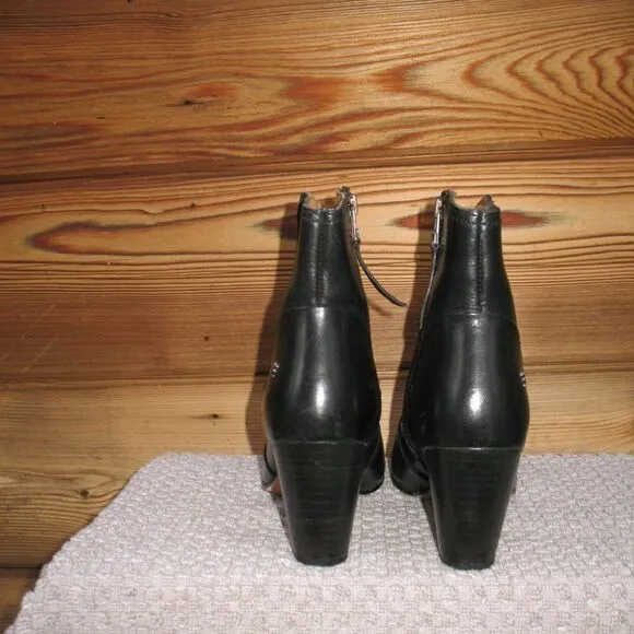 Trask Womens Black 7 Heeled  Ankle Boots
