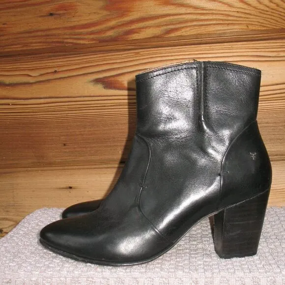 Trask Womens Black 7 Heeled  Ankle Boots