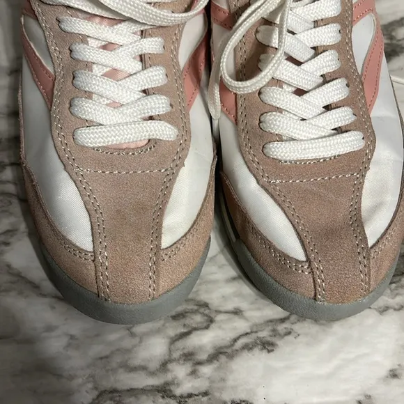 Tretorn Size 8 M RAWLINS Blush Sneakers Women's Shoes White and Pink Sneakers