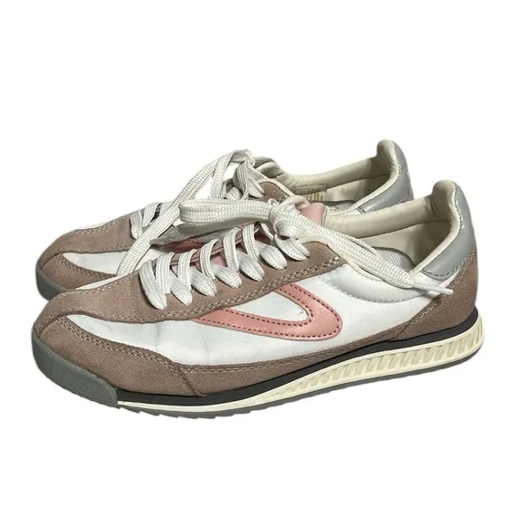 Tretorn Size 8 M RAWLINS Blush Sneakers Women's Shoes White and Pink Sneakers
