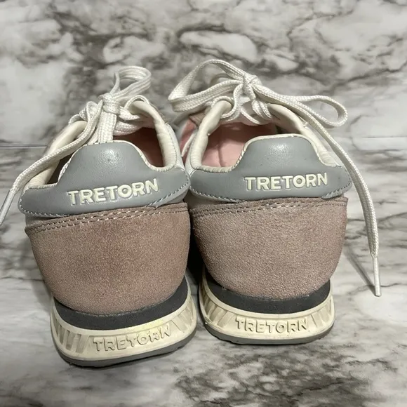 Tretorn Size 8 M RAWLINS Blush Sneakers Women's Shoes White and Pink Sneakers