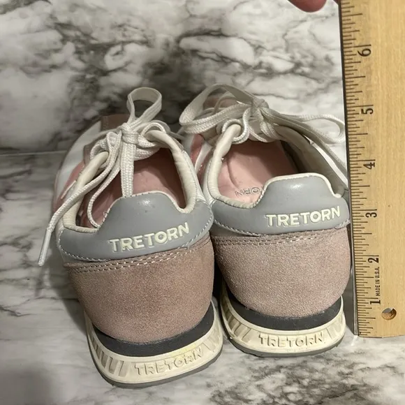 Tretorn Size 8 M RAWLINS Blush Sneakers Women's Shoes White and Pink Sneakers