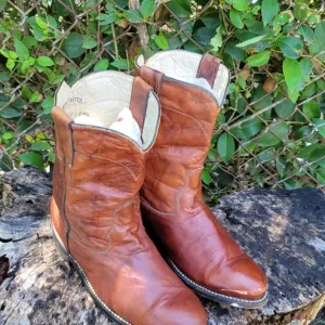 Trinity River Vintage Roper Boots/ Genuine Leather Cowboy Boots Size 7.5US 55