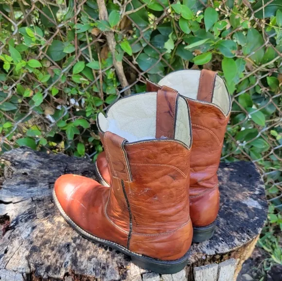 Trinity River Vintage Roper Boots/ Genuine Leather Cowboy Boots Size 7.5US 55