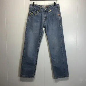 True Religion Bobby rainbow Stitch jeans size 28