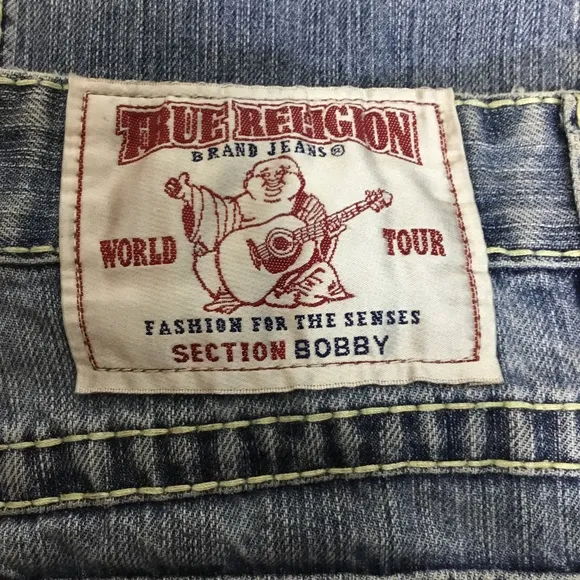 True Religion Bobby rainbow Stitch jeans size 28