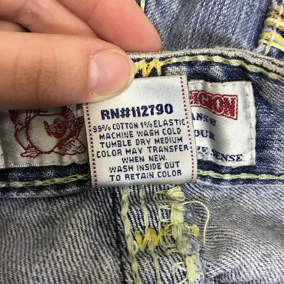 True Religion Bobby rainbow Stitch jeans size 28