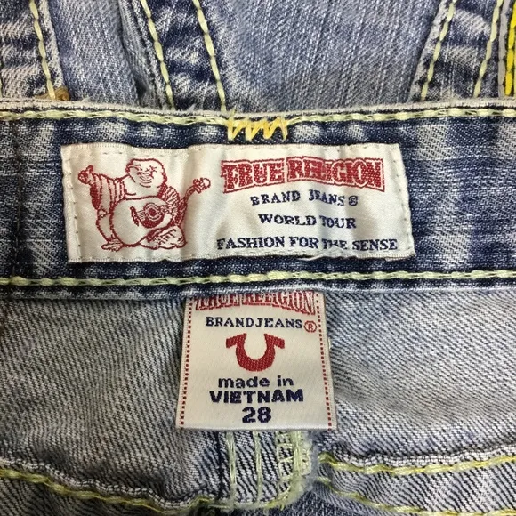True Religion Bobby rainbow Stitch jeans size 28