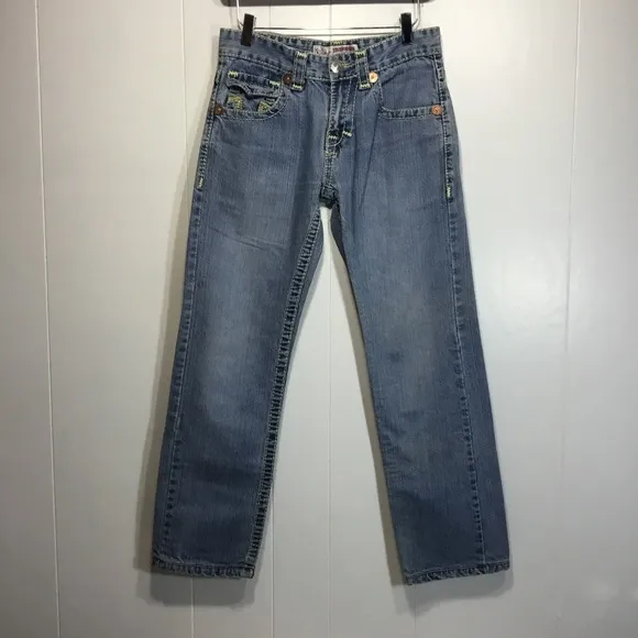 True Religion Bobby rainbow Stitch jeans size 28