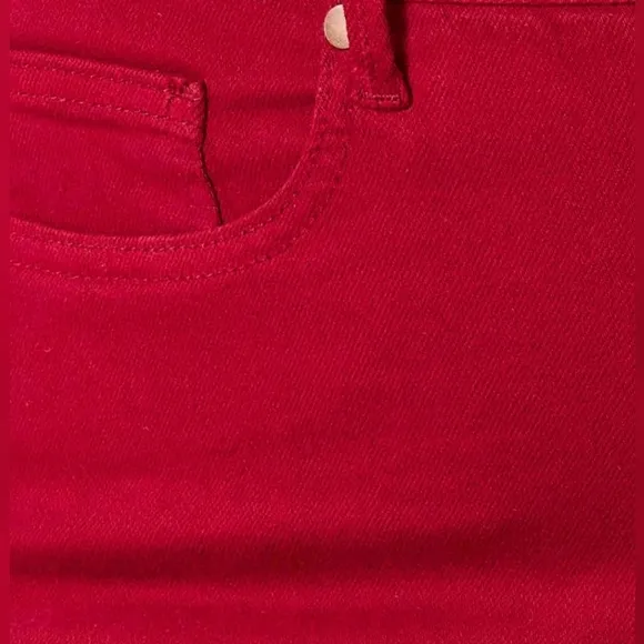 Tummy Control High-Rise Waist Red Denim Judy Blue Skinny Jean Pants Plus Size