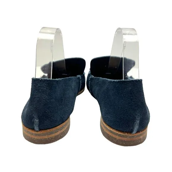 U-Dot Navy Suede Leather Tassel Slip On Comfort Unisex Penny Loafer Flats Japan