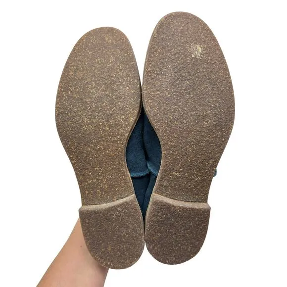 U-Dot Navy Suede Leather Tassel Slip On Comfort Unisex Penny Loafer Flats Japan