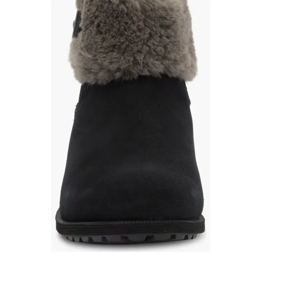UGG Ankle Boots with Faux Fur Trim sz 6.5