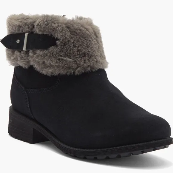 UGG Ankle Boots with Faux Fur Trim sz 6.5