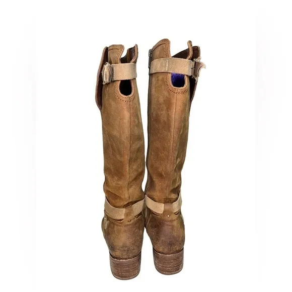 UGG Darcy Australian Riding Buckle Boots w/ zipperFull Grain Distressed Leather
