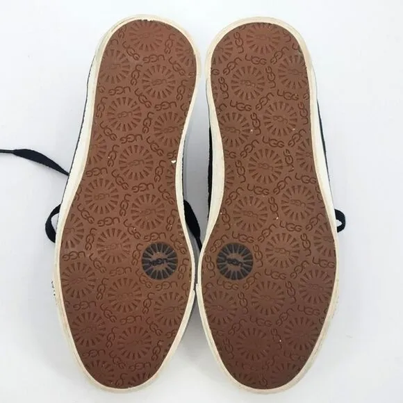 UGG Evera Cut Out Sneakers Shoes Womens Size 6 Black Suede Fairy Grunge Goth