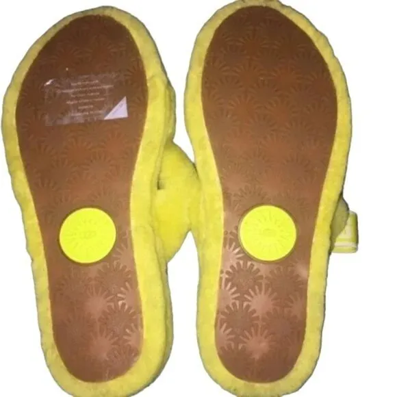 UGG Oh Yeah Neon Yellow Sandals