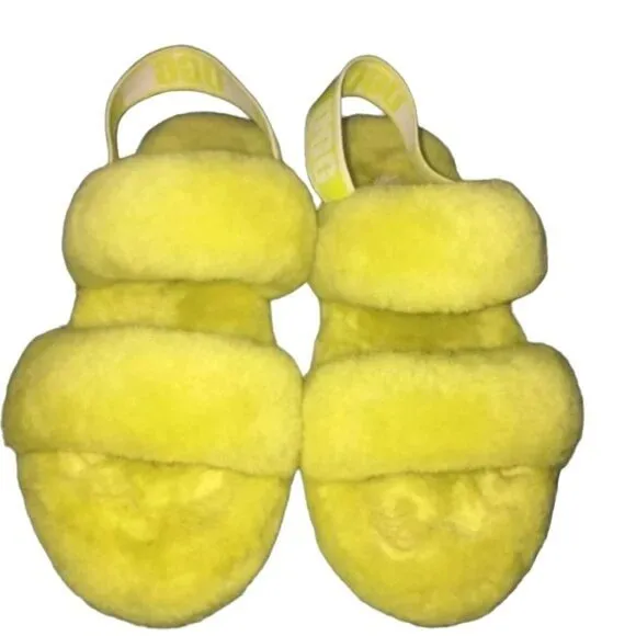 UGG Oh Yeah Neon Yellow Sandals