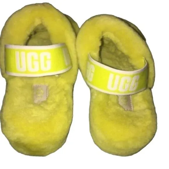 UGG Oh Yeah Neon Yellow Sandals
