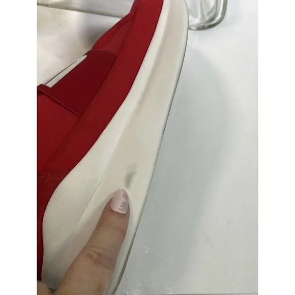 UGG Sneakers Size 8.5 Red White Logo Spell Out Neutra 1095097 Neoprene