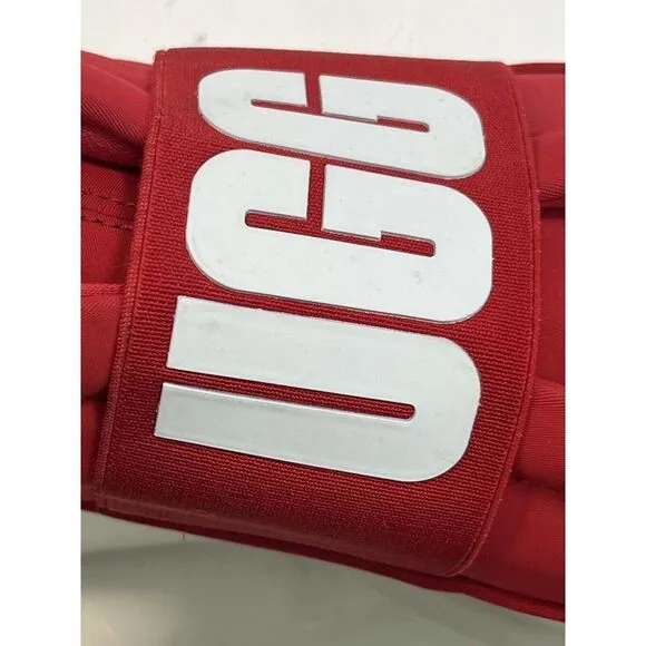 UGG Sneakers Size 8.5 Red White Logo Spell Out Neutra 1095097 Neoprene