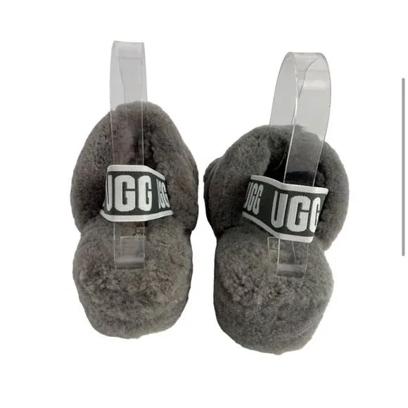 UGG Women’s Fluff Yeah Platform Sling Back Sherpa Slide Sandals Size 7