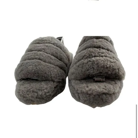 UGG Women’s Fluff Yeah Platform Sling Back Sherpa Slide Sandals Size 7