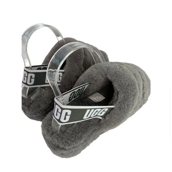 UGG Women’s Fluff Yeah Platform Sling Back Sherpa Slide Sandals Size 7