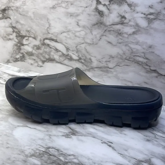 UGG Women's Jella Slide Sandals Platform Clear Black Gray 7A