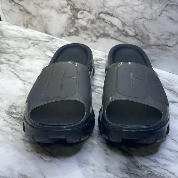 UGG Women's Jella Slide Sandals Platform Clear Black Gray 7A