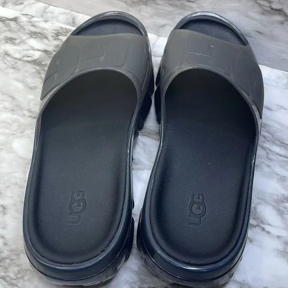 UGG Women's Jella Slide Sandals Platform Clear Black Gray 7A