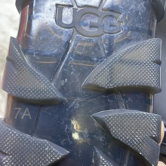 UGG Women's Jella Slide Sandals Platform Clear Black Gray 7A