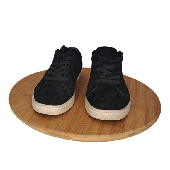 UGG Women's Shoe Karine #1015044 Sneaker Size 8 Black Suede   White Sole