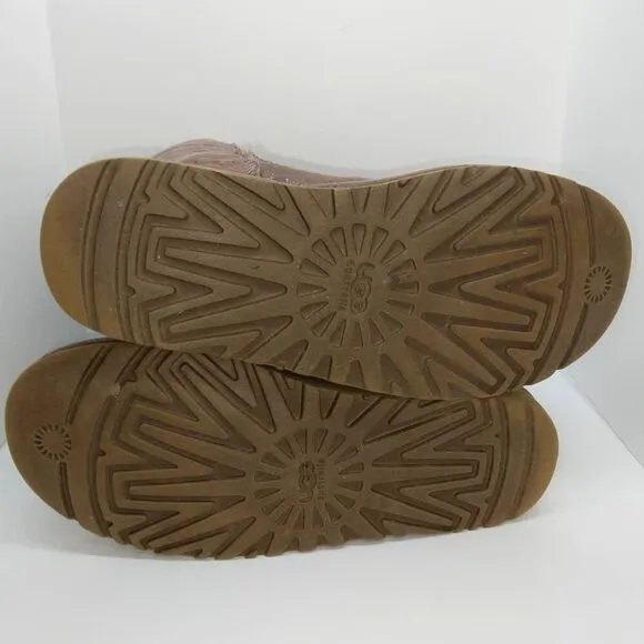UGG Australia Vintage Women's Pre-owned Purple Sheepskin Boots - sz. 6  RARE!!