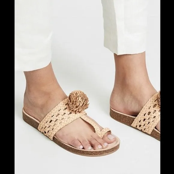 Ulla Johnson Size 36 • Straw Fringe Tassel Boho Sandals