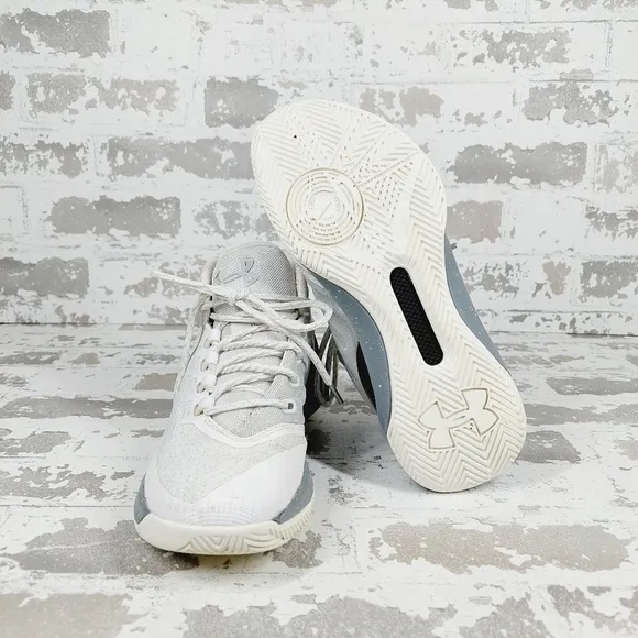 Under Armour Curry 3 Basketball Shoes White Gray Athleisure Sneakers H529