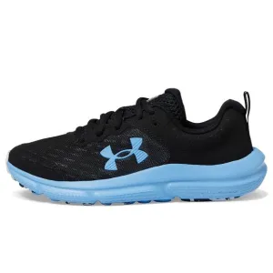 Under Armour Kids Boy's Grade School Assert Shoes Sneaker Blue Black Size 4.5Y