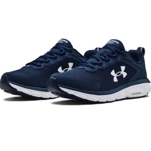 Under Armour Size 11 Charged Assert Athletic Shoes in Blue &amp; White